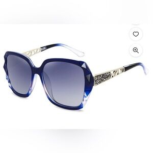 Leckirut sunglasses Oversized Polarized UV protection Women Black NWOT
